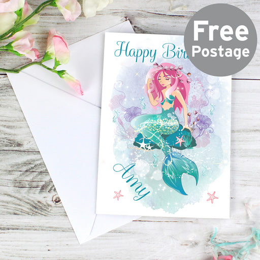 Personalised Mermaid Card - The Gift Cabin UK