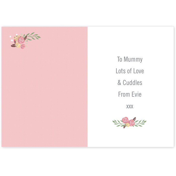 Personalised Floral Bouquet 1st Mother's Day Card - The Gift Cabin UK