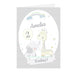 Personalised Hessian Giraffe & Elephant Card - The Gift Cabin UK