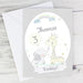 Personalised Hessian Giraffe & Elephant Card - The Gift Cabin UK