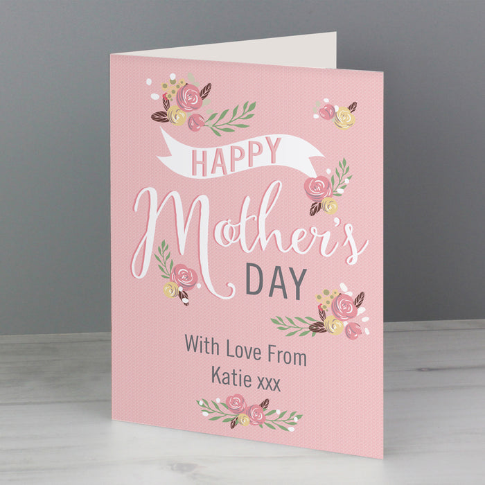 Personalised Floral Bouquet Mother's Day Card - The Gift Cabin UK