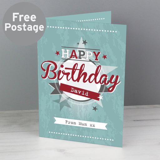 Personalised 50s Retro Card - The Gift Cabin UK