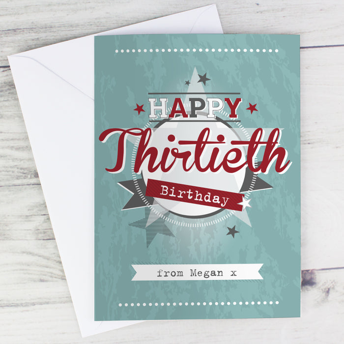 Personalised 50s Retro Card - The Gift Cabin UK