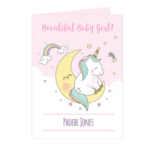 Personalised Baby Unicorn Card - The Gift Cabin UK