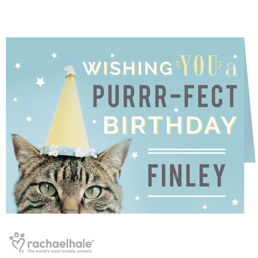 Personalised Rachael Hale Purr-fect Birthday Card - The Gift Cabin UK