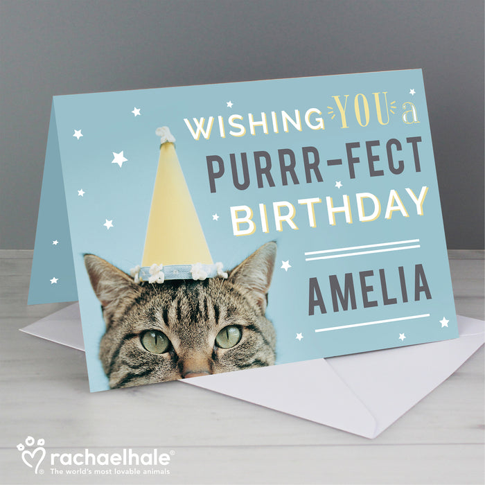 Personalised Rachael Hale Purr-fect Birthday Card - The Gift Cabin UK