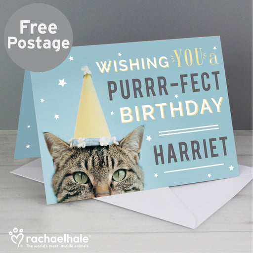 Personalised Rachael Hale Purr-fect Birthday Card - The Gift Cabin UK