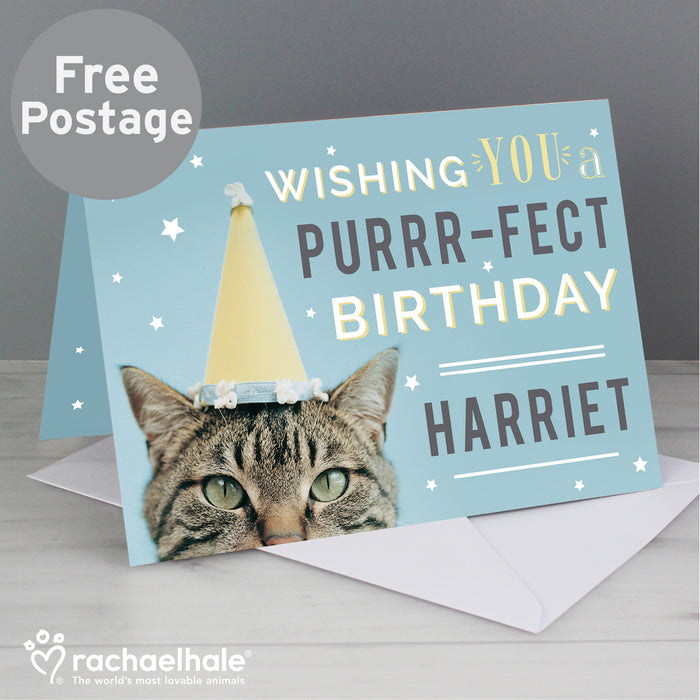 Personalised Rachael Hale Purr-fect Birthday Card - The Gift Cabin UK