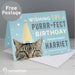 Personalised Rachael Hale Purr-fect Birthday Card - The Gift Cabin UK