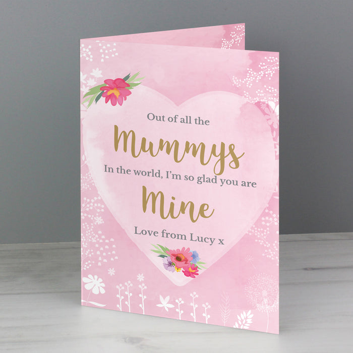 Personalised Floral Watercolour Card - The Gift Cabin UK