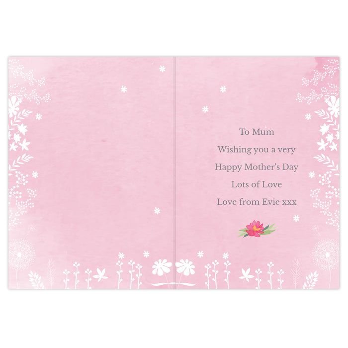 Personalised Floral Watercolour Card - The Gift Cabin UK