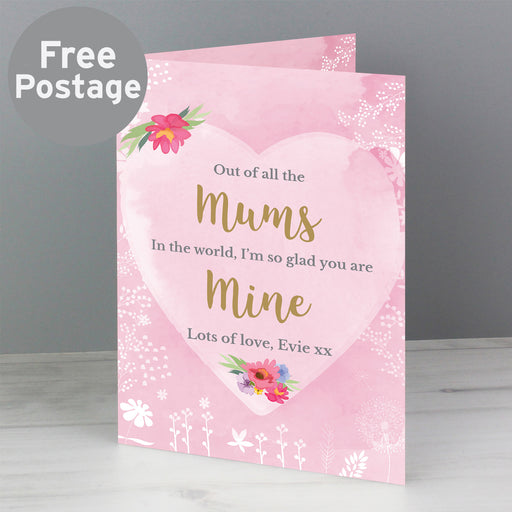 Personalised Floral Watercolour Card - The Gift Cabin UK