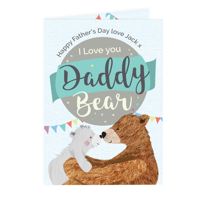 Personalised Daddy Bear Card - The Gift Cabin UK