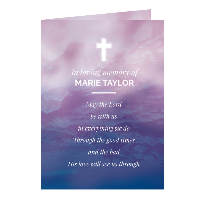 Personalised In Loving Memory Cross Card - The Gift Cabin UK