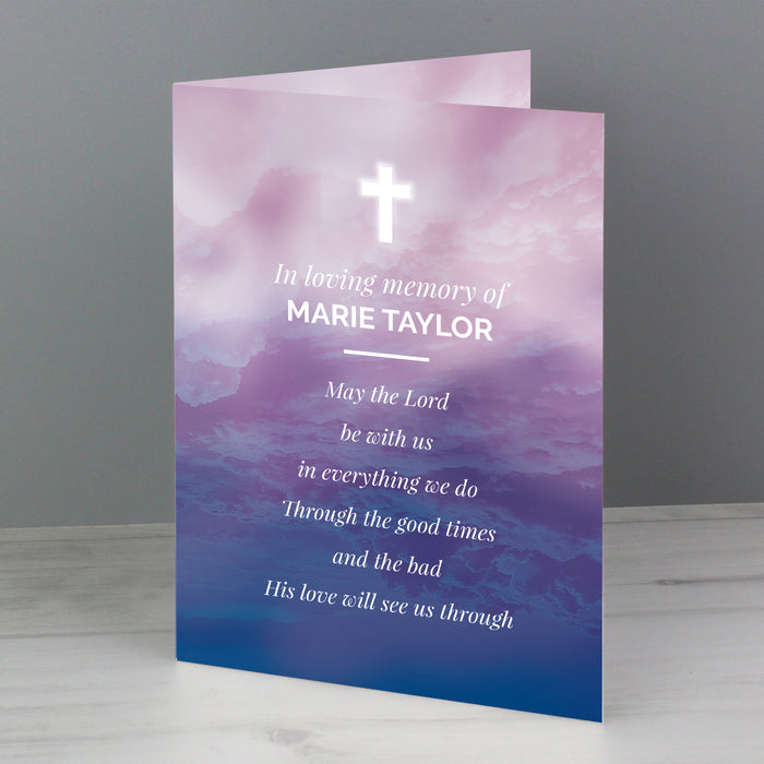 Personalised In Loving Memory Cross Card - The Gift Cabin UK