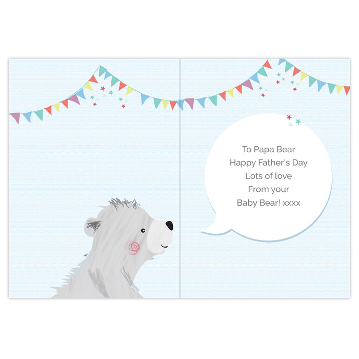 Personalised 1st Father's Day Daddy Bear Card - The Gift Cabin UK