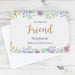 Personalised Gold Floral Watercolour Card - The Gift Cabin UK