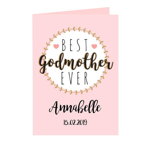 Personalised Best Godmother Card - The Gift Cabin UK