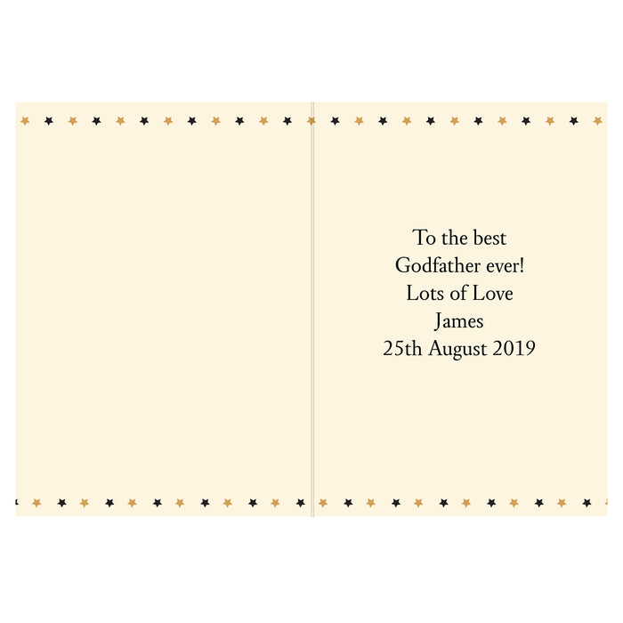 Personalised Best Godfather Card - The Gift Cabin UK