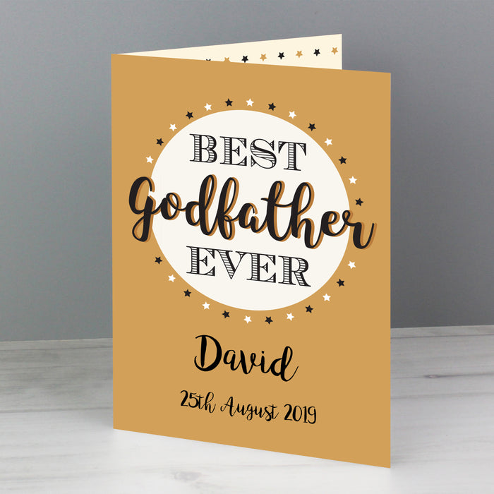 Personalised Best Godfather Card - The Gift Cabin UK