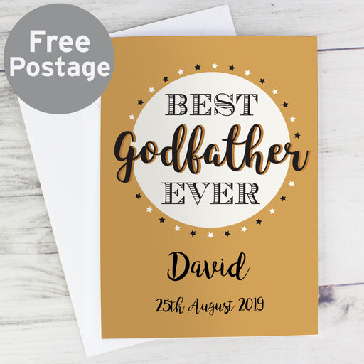 Personalised Best Godfather Card - The Gift Cabin UK