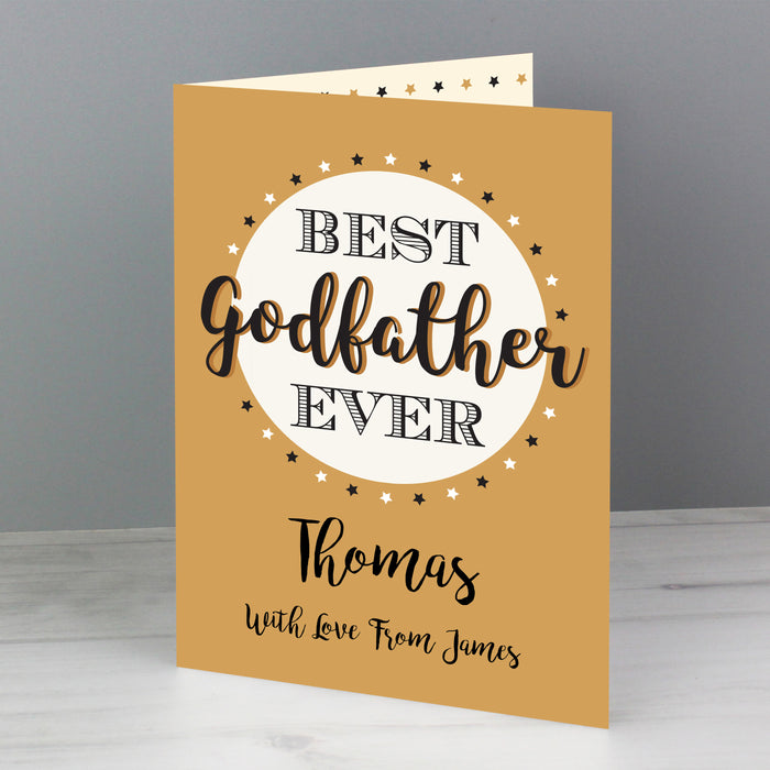 Personalised Best Godfather Card - The Gift Cabin UK