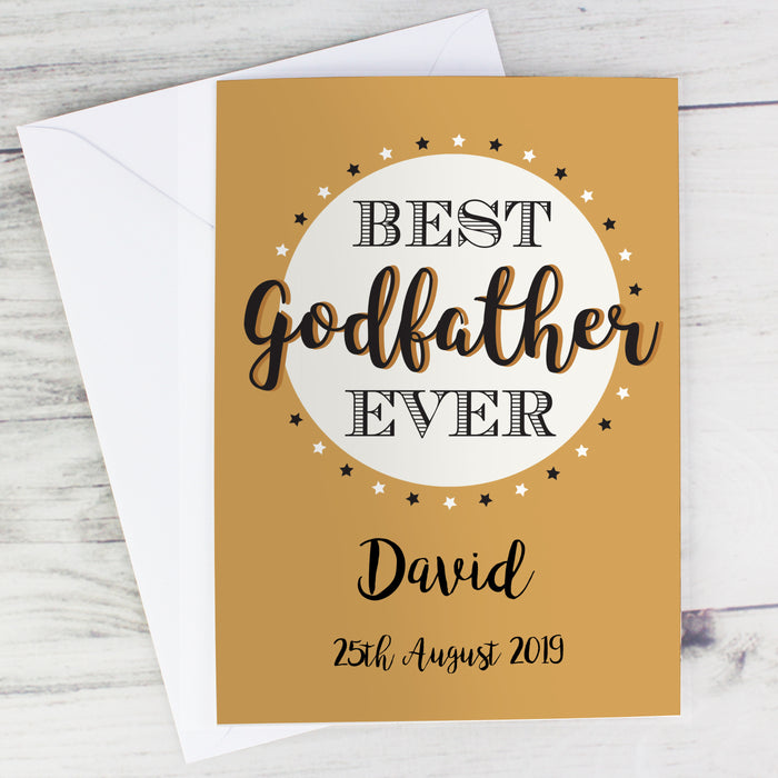 Personalised Best Godfather Card - The Gift Cabin UK