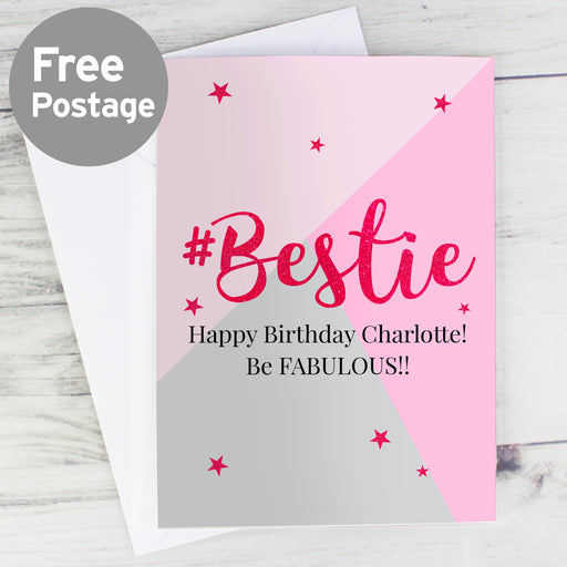 Personalised #Bestie Card - The Gift Cabin UK