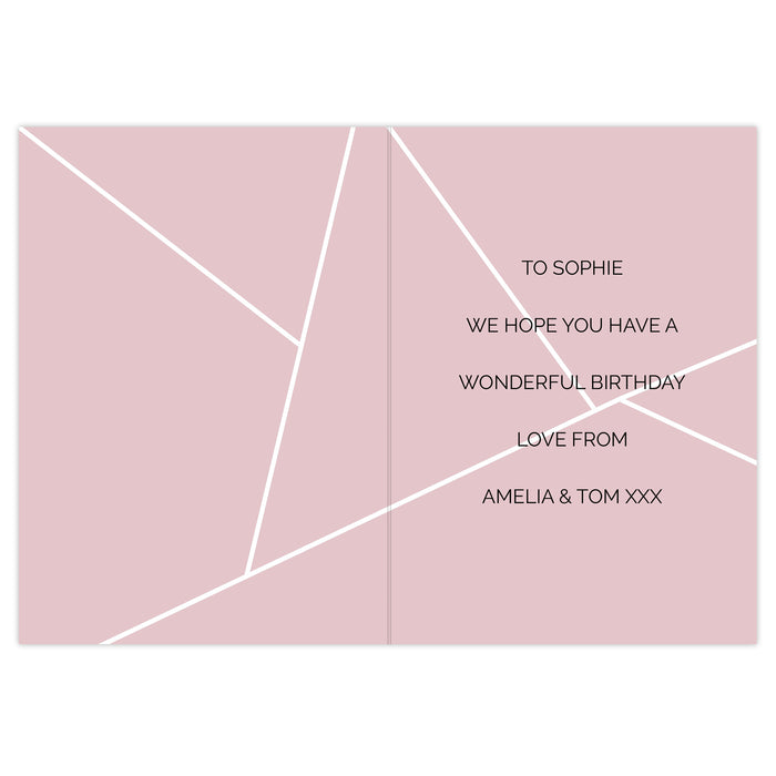 Personalised Geometric Card - The Gift Cabin UK