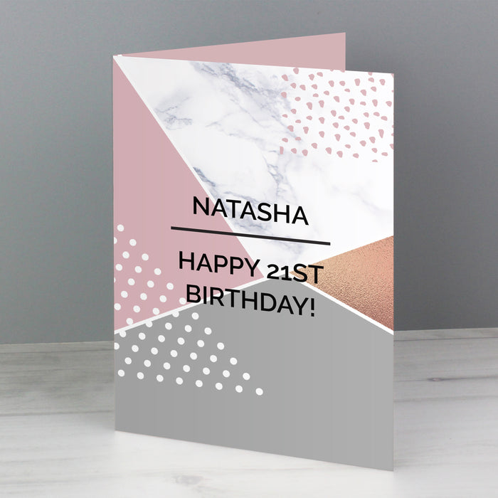 Personalised Geometric Card - The Gift Cabin UK