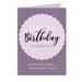 Personalised Lilac Lace Birthday Card - The Gift Cabin UK