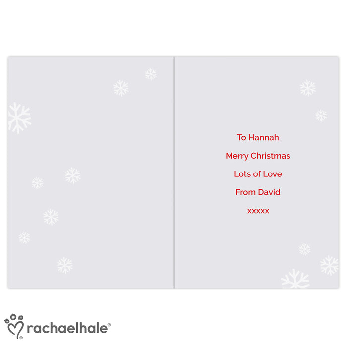 Personalised Rachael Hale Christmas Dachshund Through the Snow Card - The Gift Cabin UK