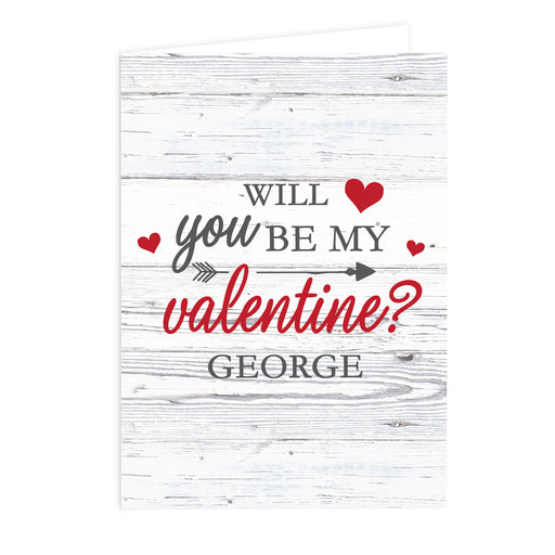 Personalised Be My Valentine Card - The Gift Cabin UK