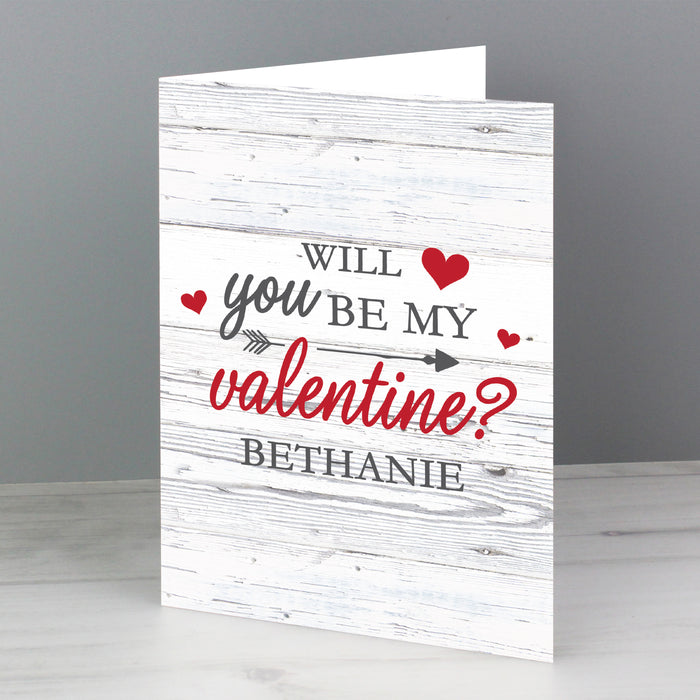 Personalised Be My Valentine Card - The Gift Cabin UK