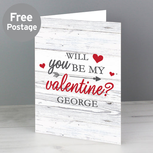 Personalised Be My Valentine Card - The Gift Cabin UK