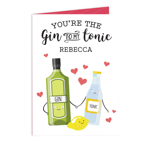 Personalised 'Gin to My Tonic' Card - The Gift Cabin UK