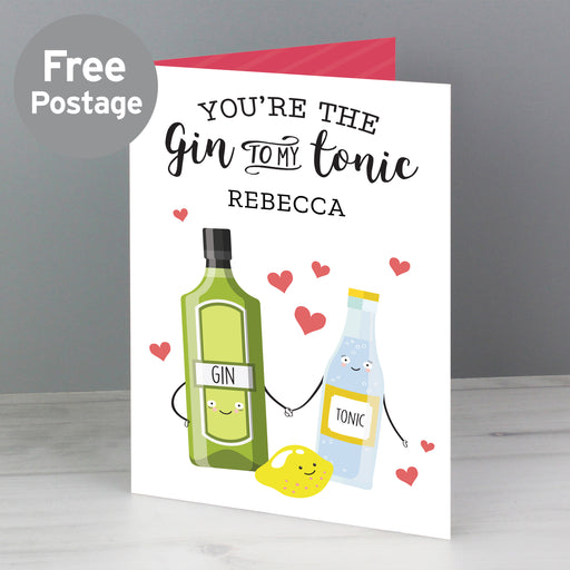 Personalised 'Gin to My Tonic' Card - The Gift Cabin UK