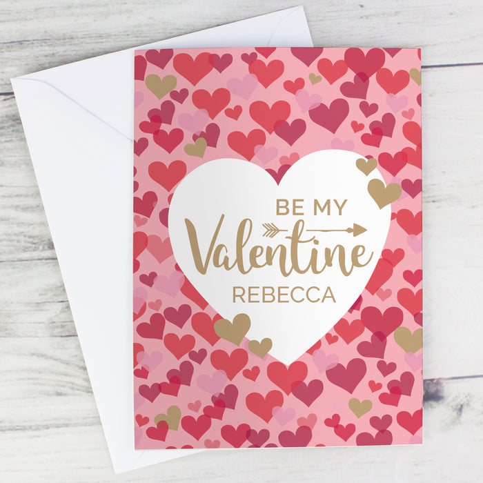 Personalised Valentine's Day Confetti Hearts Card - The Gift Cabin UK