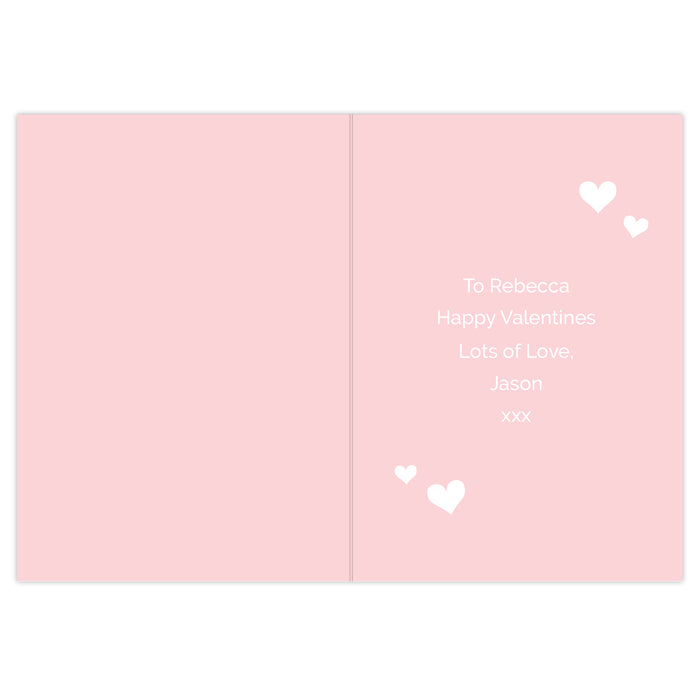 Personalised Valentine's Day Confetti Hearts Card - The Gift Cabin UK