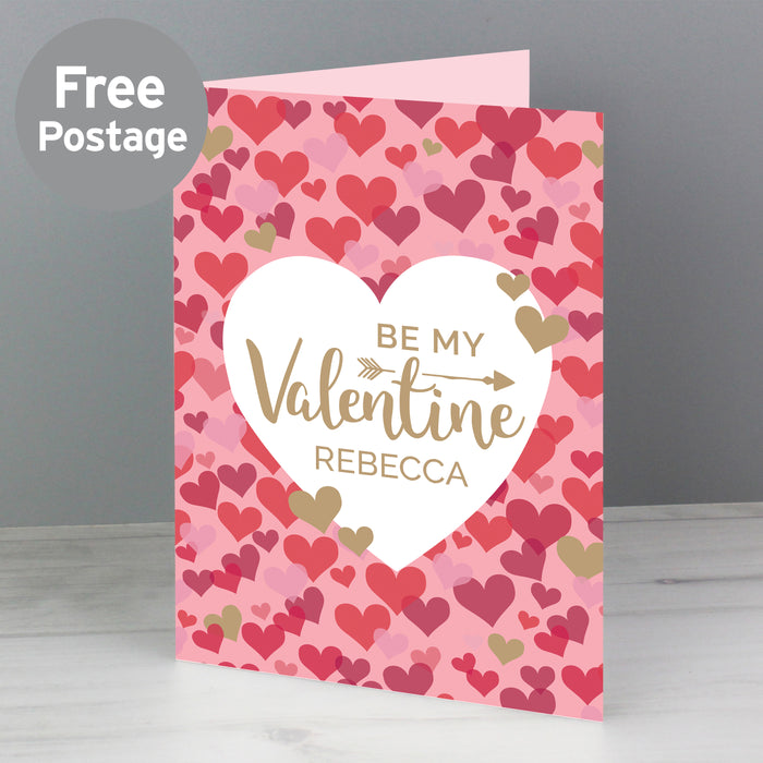 Personalised Valentine's Day Confetti Hearts Card - The Gift Cabin UK