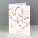 Personalised Mr & Mrs Confetti Hearts Wedding Card - The Gift Cabin UK