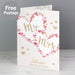 Personalised Mr & Mrs Confetti Hearts Wedding Card - The Gift Cabin UK