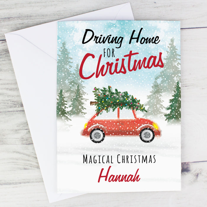 Personalised 'Driving Home For Christmas'' Card - The Gift Cabin UK