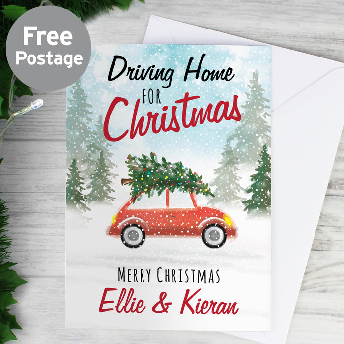 Personalised 'Driving Home For Christmas'' Card - The Gift Cabin UK