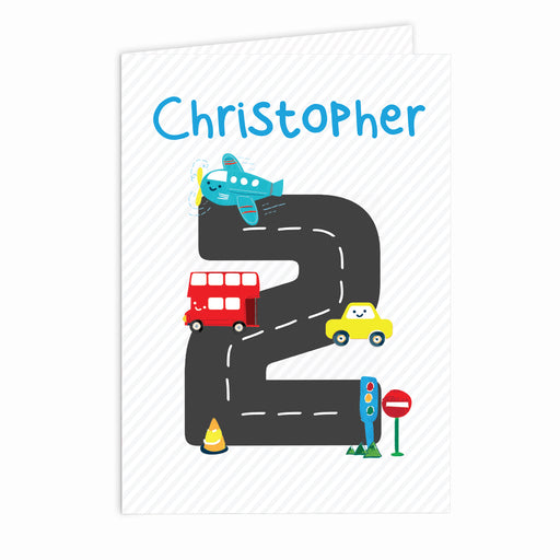 Personalised Vehicles Birthday Card - The Gift Cabin UK