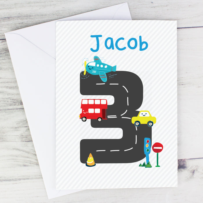 Personalised Vehicles Birthday Card - The Gift Cabin UK