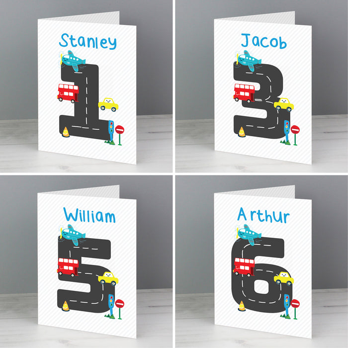 Personalised Vehicles Birthday Card - The Gift Cabin UK