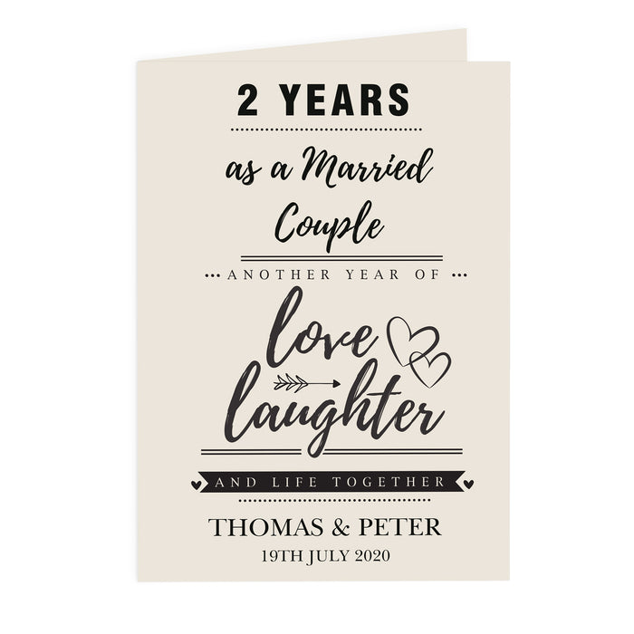 Personalised Anniversary Card - The Gift Cabin UK