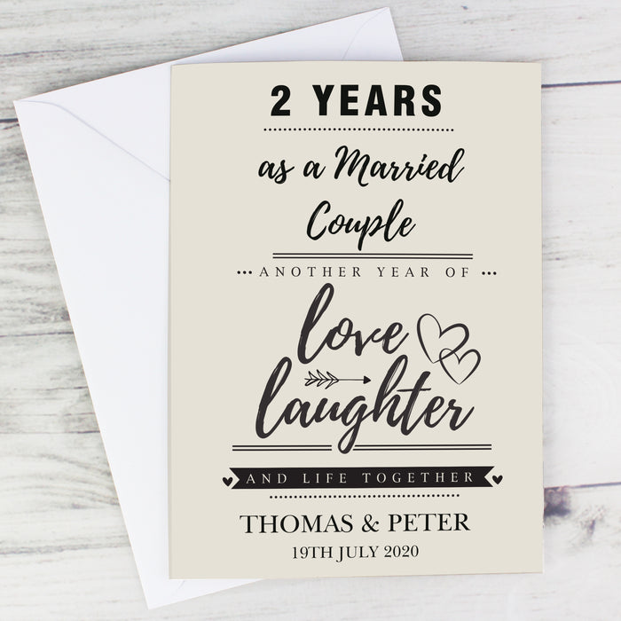 Personalised Anniversary Card - The Gift Cabin UK