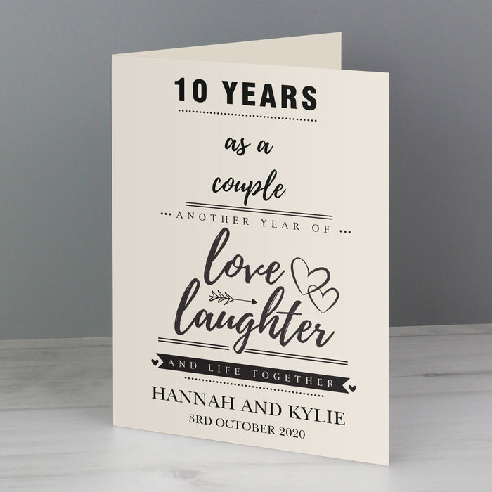 Personalised Anniversary Card - The Gift Cabin UK